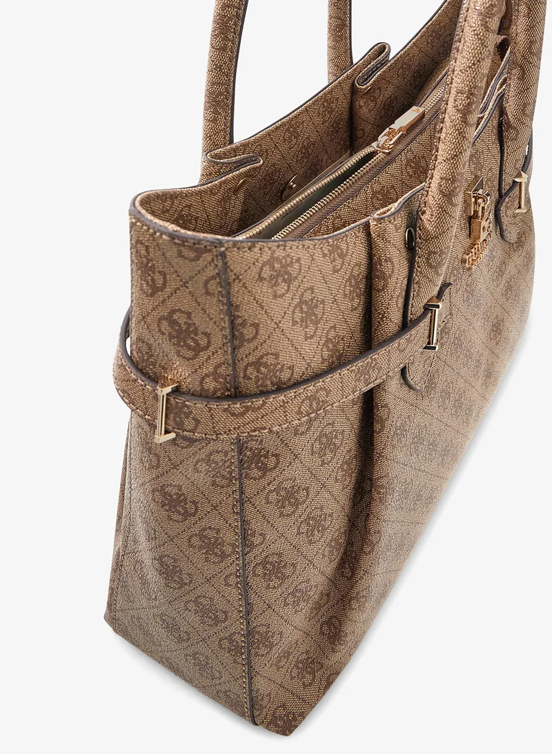 GUESS  Yesba Logo Detail Satchel Bag for Women | Best Price UAE